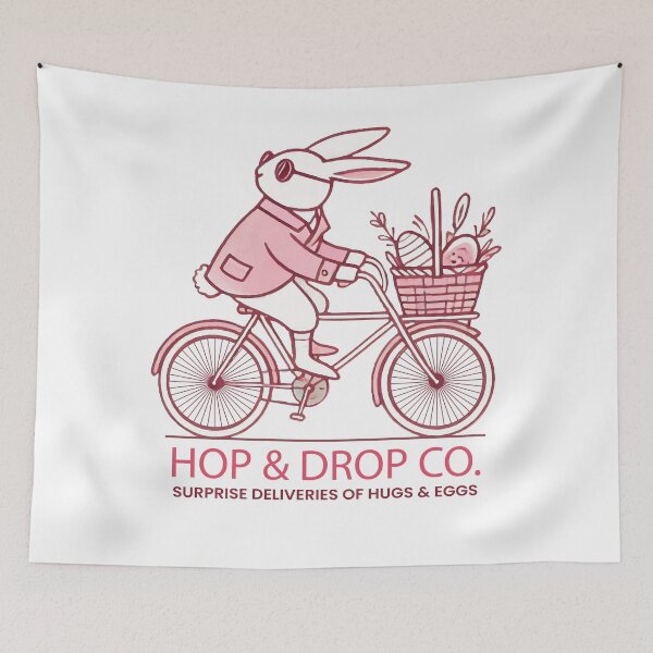 Item preview, Easter Bunny Bike Retro Hop designed and sold by LuminOrb.