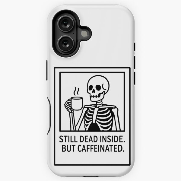 Vista previa del artículo con la obra «Polaroid - Sigue muerta por dentro. Pero con cafeína.», diseñado y vendido por Blason.