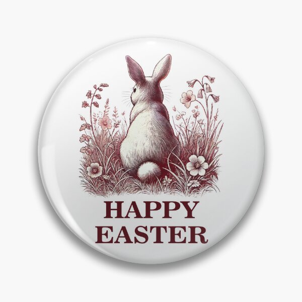 Item preview, Easter Retro Bunny In Vintage Flower Field designed and sold by LuminOrb.