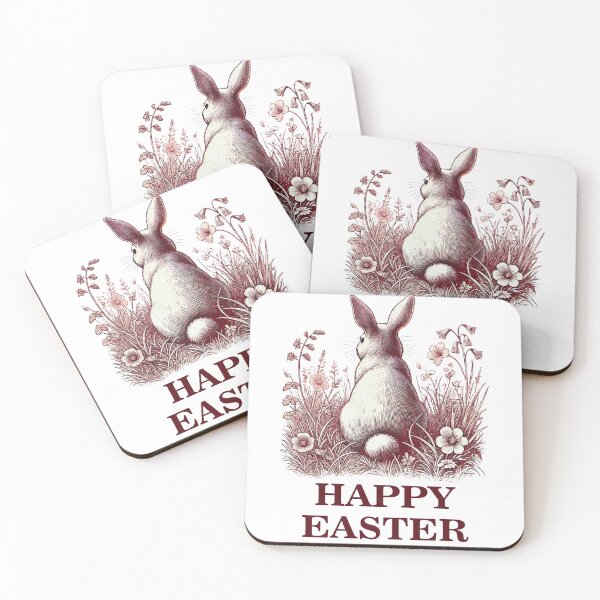 Item preview, Easter Retro Bunny In Vintage Flower Field designed and sold by LuminOrb.