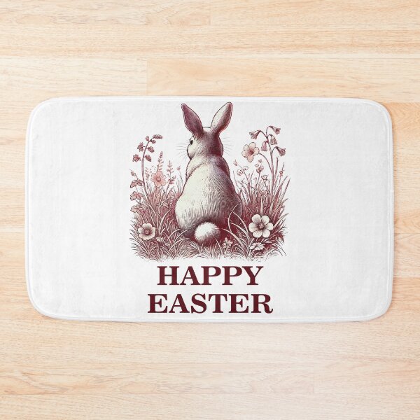 Item preview, Easter Retro Bunny In Vintage Flower Field designed and sold by LuminOrb.
