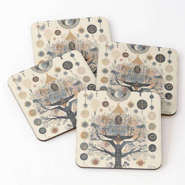 Item preview, Kabbalah Art: Mystical Tree of Life designed and sold by bapupa.