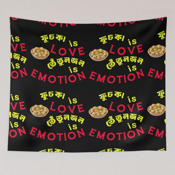 Item preview, Bengali Famous Quote Puchka Is Love Tetul Jol Is Emotion | SM Typography Tshirt designed and sold by SM Typography T-shirt.