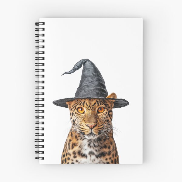 Item preview, Leopard Wearing Halloween Witch Hat designed and sold by LazyOwlStore.