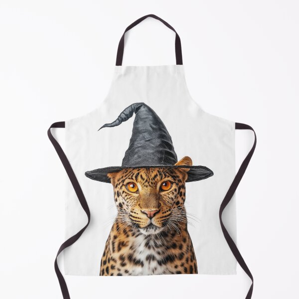 Item preview, Leopard Wearing Halloween Witch Hat designed and sold by LazyOwlStore.