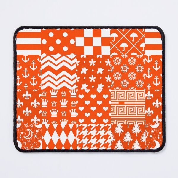 Item preview, Orange White Mixed Patchwork Pattern Design  designed and sold by PatternTitan.