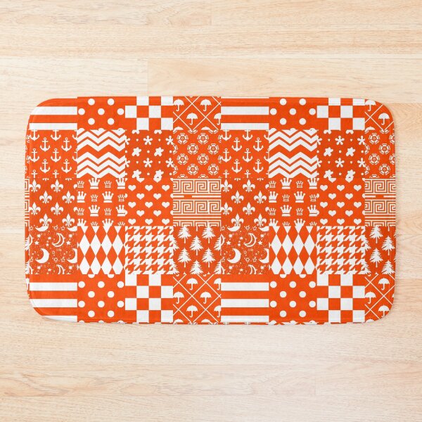 Item preview, Orange White Mixed Patchwork Pattern Design  designed and sold by PatternTitan.
