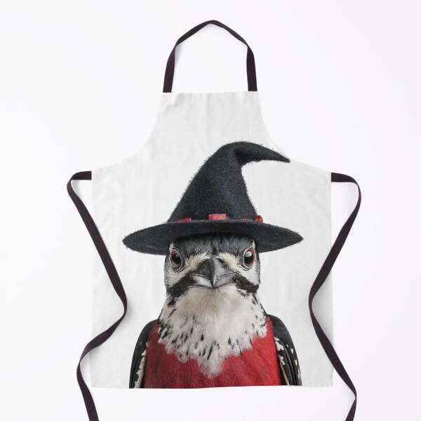 Item preview, Lewis's Woodpecker bird Wearing Halloween Witch Hat designed and sold by LazyOwlStore.