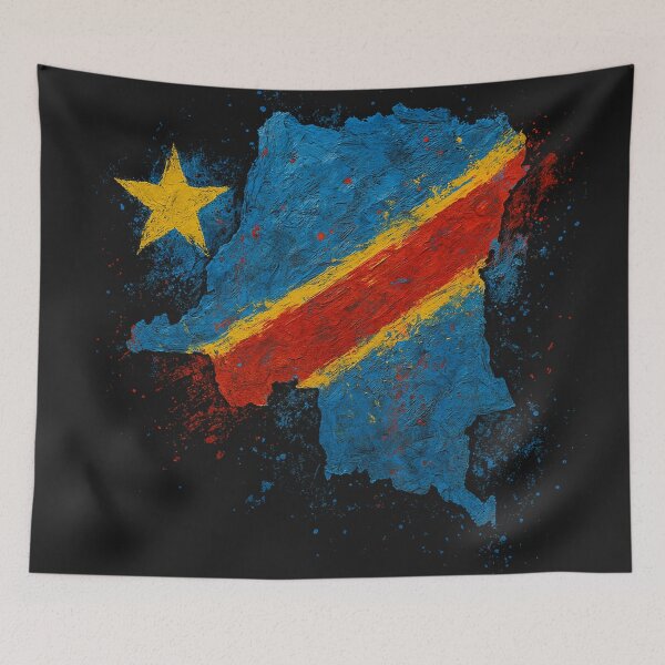 Item preview, Painted DRC flag designed and sold by ilakz.