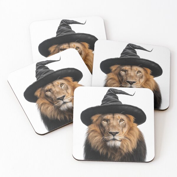 Item preview, Lion Wearing Halloween Witch Hat designed and sold by LazyOwlStore.