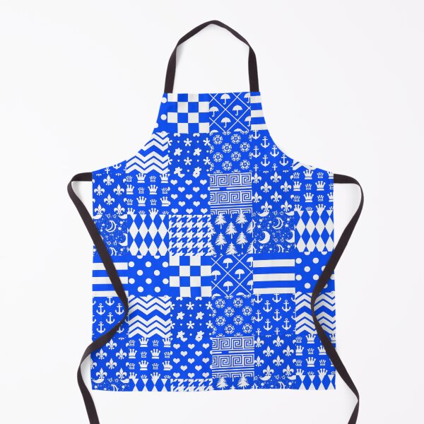 Item preview, Blue White Mixed Patchwork Pattern Design designed and sold by PatternTitan.