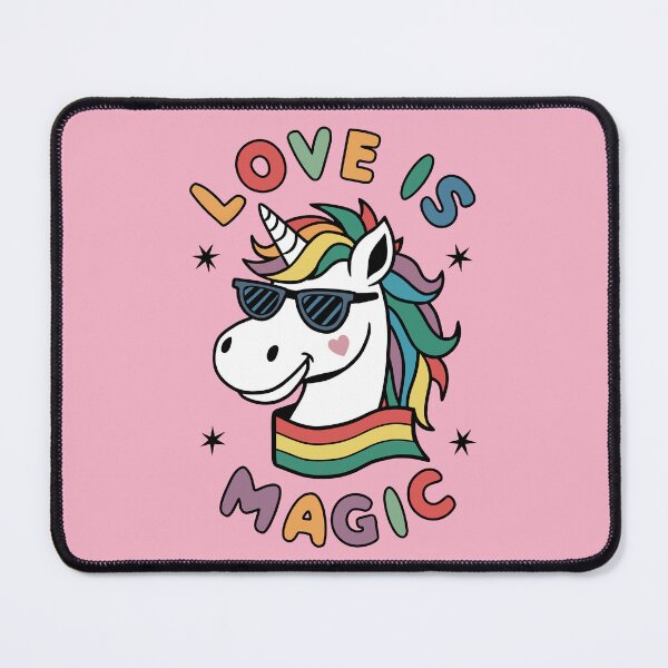 Item preview, Love is magic colorful unicorn pride month pink designed and sold by VanillaBlueSky.