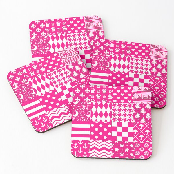 Item preview, Pink White Mixed Patchwork Pattern Design designed and sold by PatternTitan.