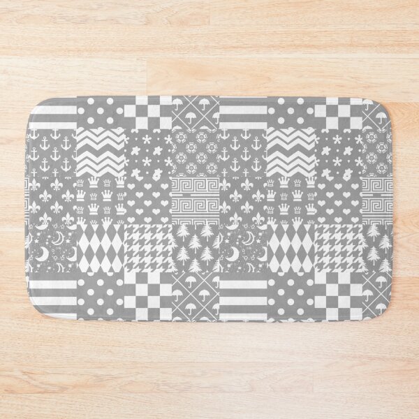 Item preview, Grey White Mixed Pattern Style Design  designed and sold by PatternTitan.