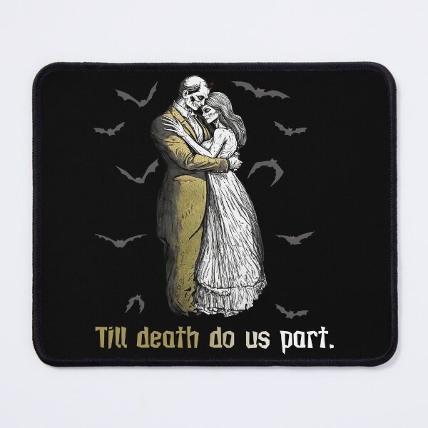 Item preview, Gothic Wedding Design | Love until death | Halloween Couple Illustration - Spooky and romantic | Perfect for Gothic fans & decoration designed and sold by GrimmHaven.