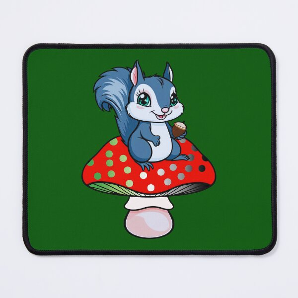 Item preview, Cute Squirrel on Aromantic Mushroom – Aromantic Pride Whimsical Art designed and sold by Travelslightly.