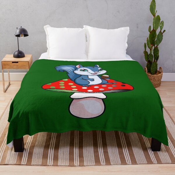 Item preview, Cute Squirrel on Aromantic Mushroom – Aromantic Pride Whimsical Art designed and sold by Travelslightly.