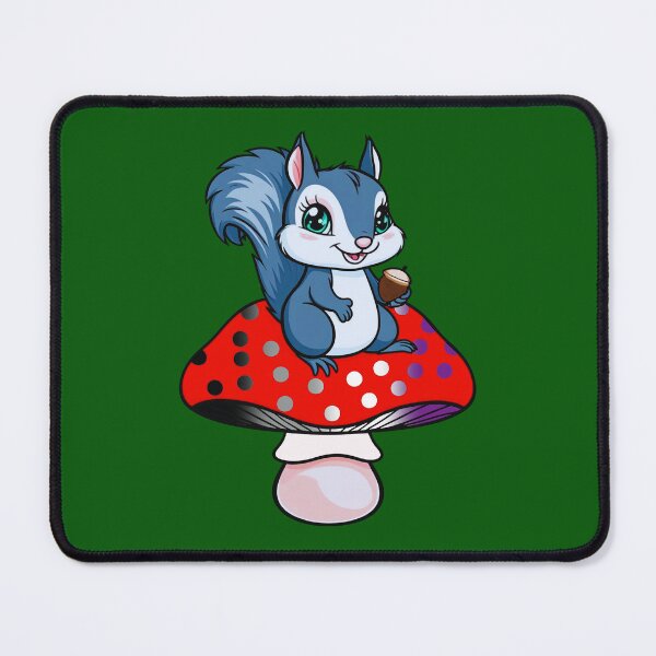 Item preview, Cute Squirrel on Asexual Mushroom – Ace Pride Whimsical Art designed and sold by Travelslightly.