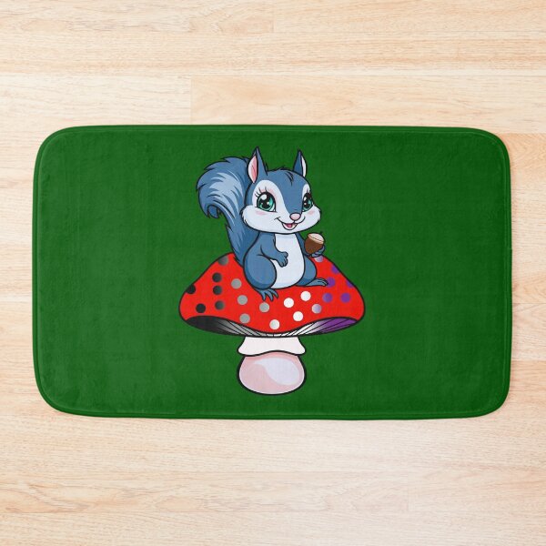 Item preview, Cute Squirrel on Asexual Mushroom – Ace Pride Whimsical Art designed and sold by Travelslightly.