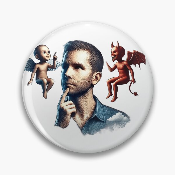 Item preview,   good and evil in a person's mind designed and sold by WOLNEYBR.