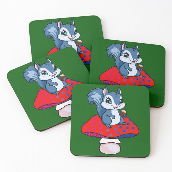 Item preview, Cute Squirrel on Bisexual Mushroom – Bi Pride Whimsical Art designed and sold by Travelslightly.