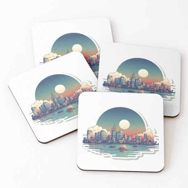 Item preview,  Intramuros Manila Sunset – 3-Tone Artistic Sketch of the Walled City,   designed and sold by PaintMeWorld.