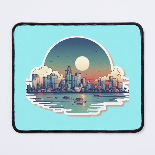 Item preview, Intramuros Manila Sunset – 3-Tone Artistic Sketch of the Walled City, designed and sold by PaintMeWorld.