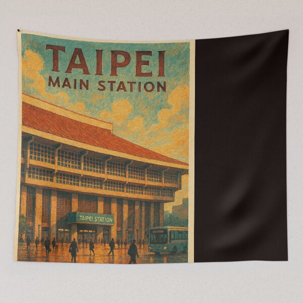 Item preview, Taipei Main Station at Dusk with City Commuters designed and sold by Places On Earth.