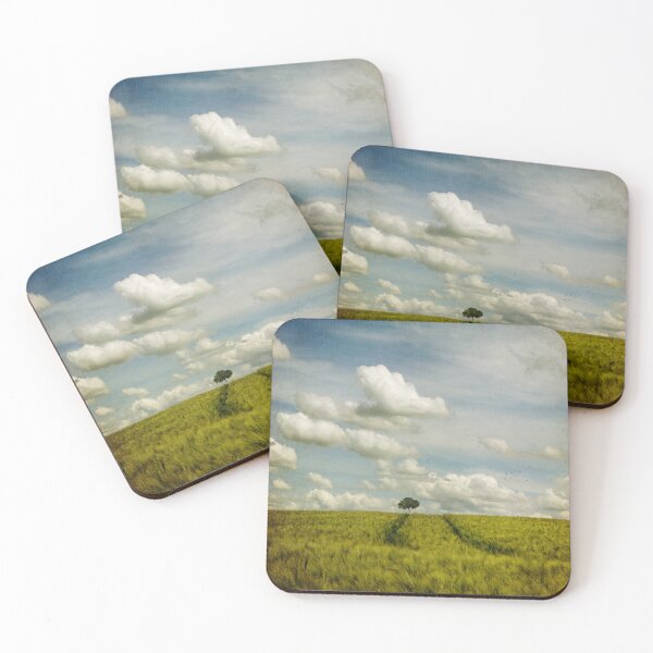 Item preview, Tree in Field of Barley - Rural Landscape in Spring designed and sold by Dyrk Wyst Redbubble Shop.