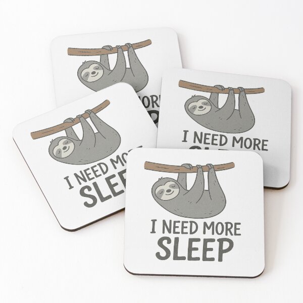 Item preview, “I Need More Sleep” – Playful Sloth Illustration designed and sold by Bratak.
