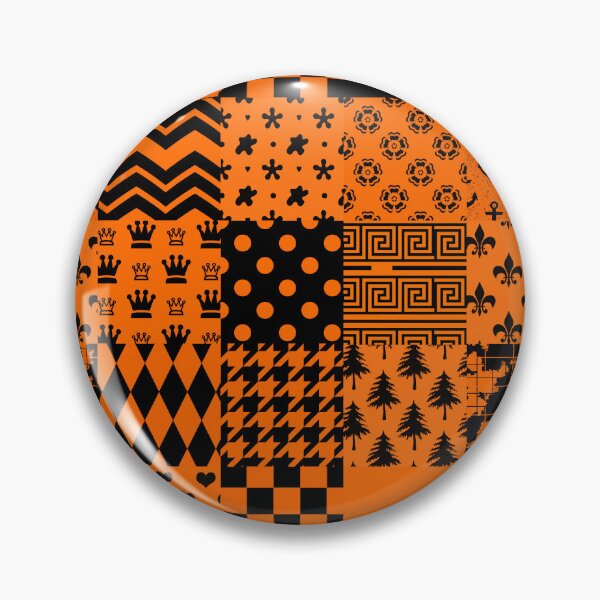 Item preview, Orange Black Mixed Patterns Style Design  designed and sold by PatternTitan.