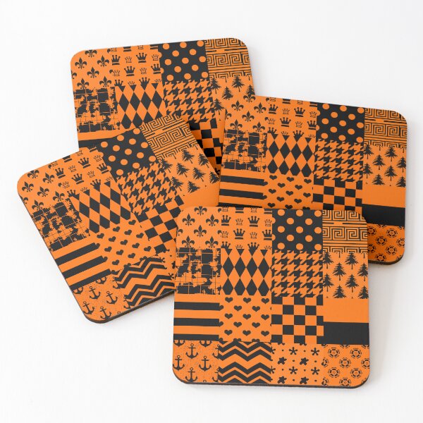 Item preview, Orange Black Mixed Patterns Style Design  designed and sold by PatternTitan.