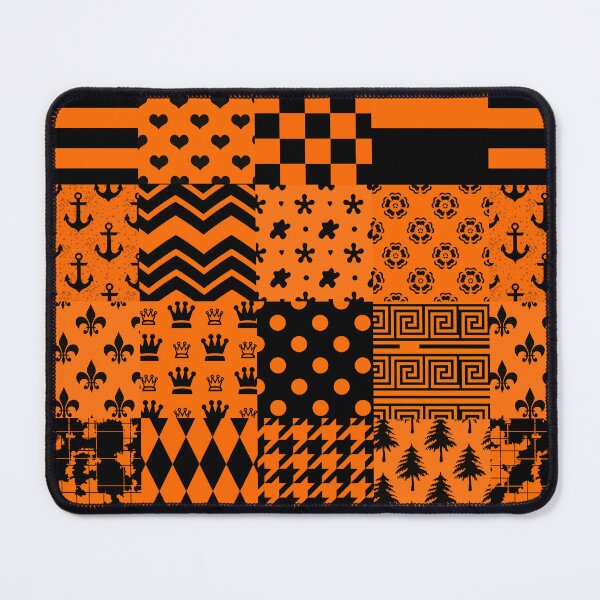 Item preview, Orange Black Mixed Patterns Style Design  designed and sold by PatternTitan.