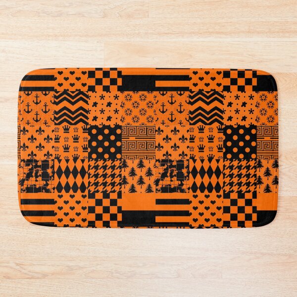 Item preview, Orange Black Mixed Patterns Style Design  designed and sold by PatternTitan.
