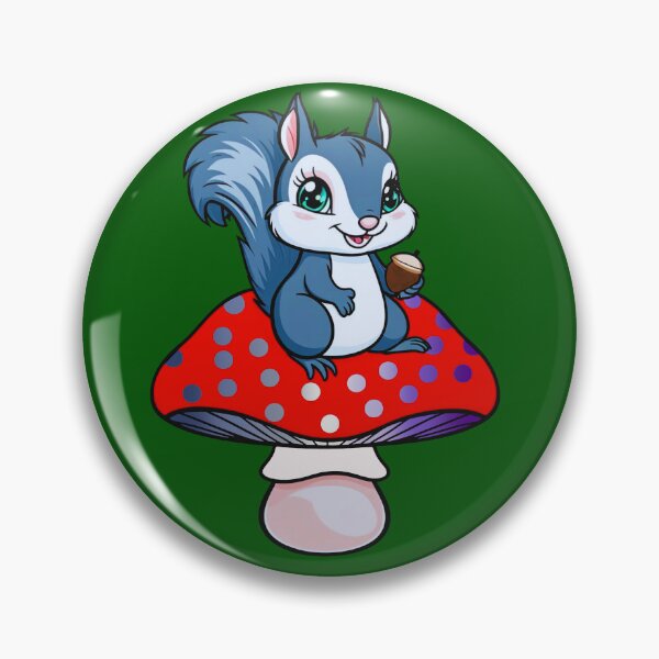 Item preview, Cute Squirrel on Butch Lesbian Mushroom – Butch Pride Whimsical Art designed and sold by Travelslightly.