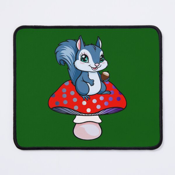 Item preview, Cute Squirrel on Butch Lesbian Mushroom – Butch Pride Whimsical Art designed and sold by Travelslightly.