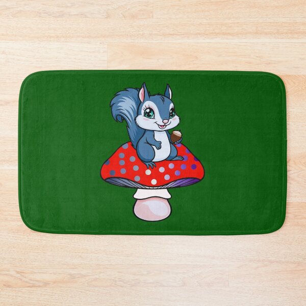 Item preview, Cute Squirrel on Butch Lesbian Mushroom – Butch Pride Whimsical Art designed and sold by Travelslightly.