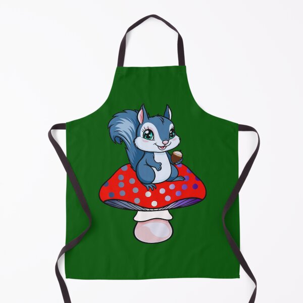 Item preview, Cute Squirrel on Butch Lesbian Mushroom – Butch Pride Whimsical Art designed and sold by Travelslightly.