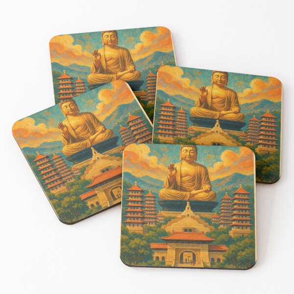 Item preview, Fo Guang Shan Giant Buddha with Mountain Backdrop designed and sold by Places On Earth.