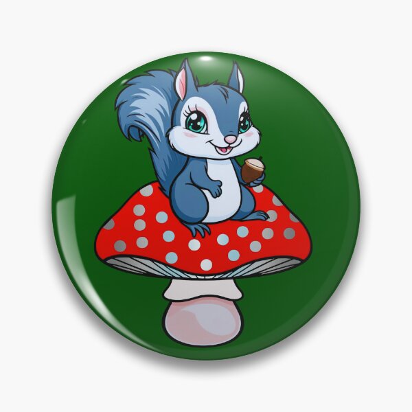 Item preview, Cute Squirrel on Demiboy Mushroom – Demi Pride Whimsical Art designed and sold by Travelslightly.
