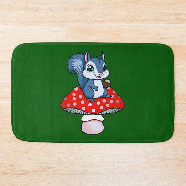 Item preview, Cute Squirrel on Demiboy Mushroom – Demi Pride Whimsical Art designed and sold by Travelslightly.