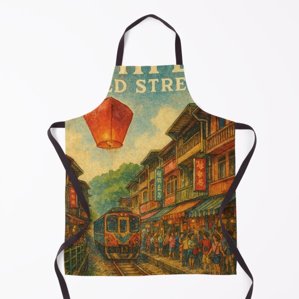 Item preview, Shifen Old Street Railway Scene with Sky Lantern designed and sold by Places On Earth.