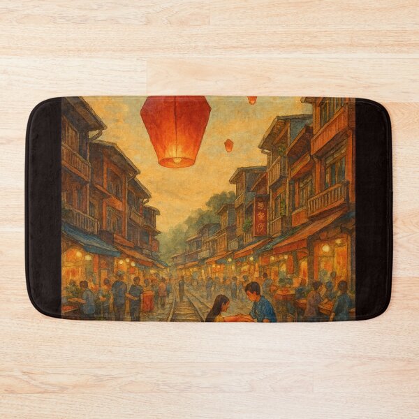 Item preview, Lantern Festival on Shifen Old Street, Taiwan designed and sold by Places On Earth.