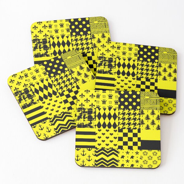 Item preview, Yellow Black Mixed Patterns Style Design  designed and sold by PatternTitan.