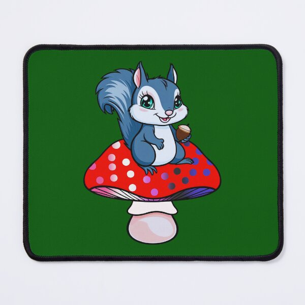 Item preview, Cute Squirrel on Genderfluid Mushroom – Genderfluid Pride Whimsical Art designed and sold by Travelslightly.