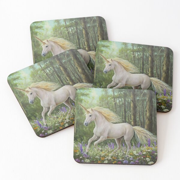 Item preview, Golden-Haired Unicorn in Wildflowers designed and sold by Zatch-Bell.