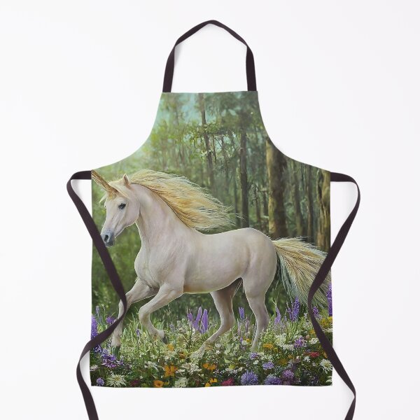 Item preview, Golden-Haired Unicorn in Wildflowers designed and sold by Zatch-Bell.
