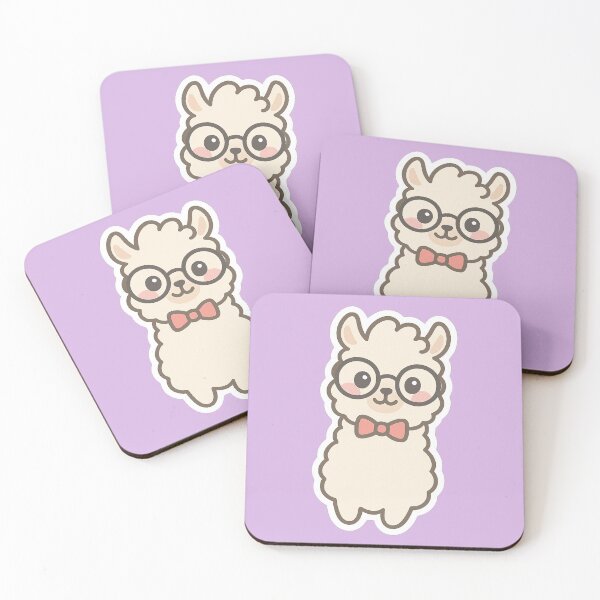 Item preview, Cute Llama with Glasses – Stylish and Kawaii Animal designed and sold by neopeIina.