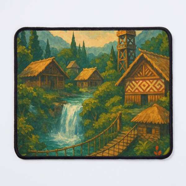 Item preview, Formosan Aboriginal Village with Waterfall and Suspension Bridge designed and sold by Places On Earth.