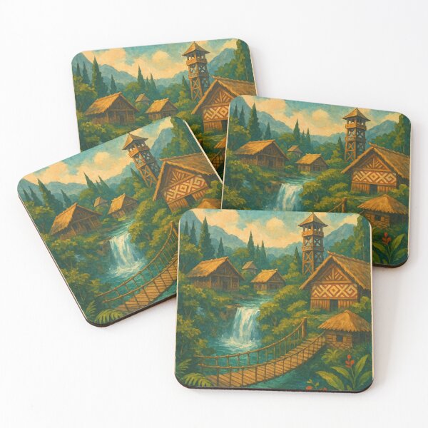 Item preview, Formosan Aboriginal Village with Waterfall and Suspension Bridge designed and sold by Places On Earth.
